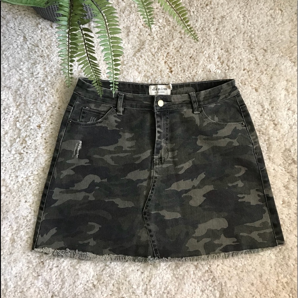 Denim by Ellison Camo Skirt